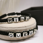 Medžiaginės apyrankės ,,King ir Queen"
