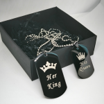 Kaklo papuošalų rinkinys porai ,,King and Queen"