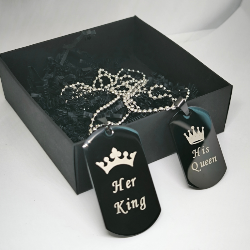 Kaklo papuošalų rinkinys porai ,,King and Queen"