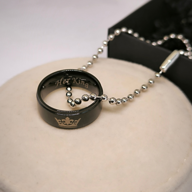 Kaklo papuošalų rinkinys porai ,,King and Queen rings"