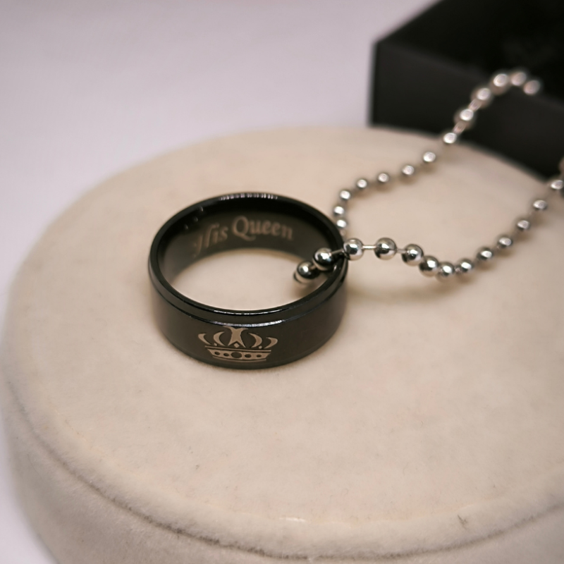 Kaklo papuošalų rinkinys porai ,,King and Queen rings"