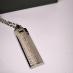 Nerūdijančio plieno vyriškas kaklo papuošalas