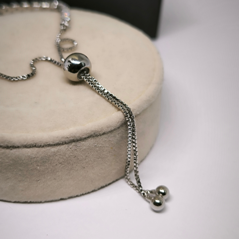 Prabangi sidabro spalvos "Tennis" apyrankė