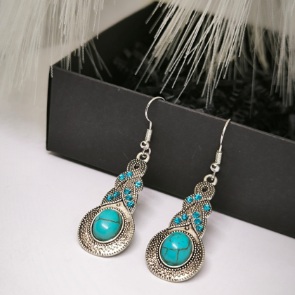 Boho stiliaus auskarai ,,Turkio meilė"