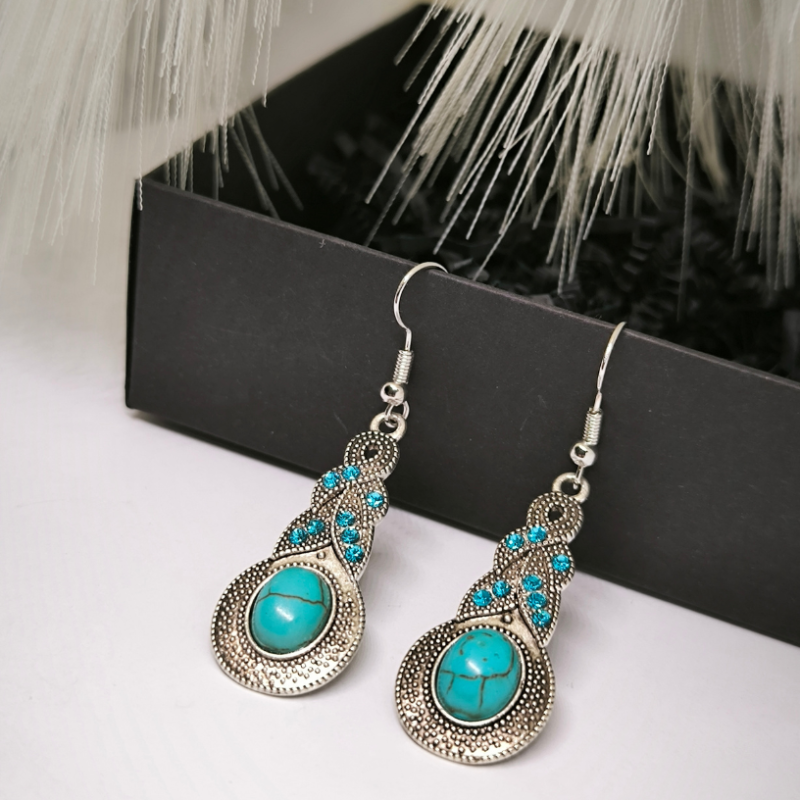 Boho stiliaus auskarai ,,Turkio meilė"