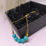 Stilinga apyrankė su mėlynuoju hovlitu „Elegance Blue“