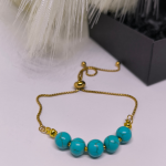 Stilinga apyrankė su mėlynuoju hovlitu „Elegance Blue“