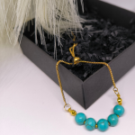 Stilinga apyrankė su mėlynuoju hovlitu „Elegance Blue“