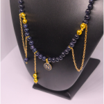 Rankų darbo kaklo papuošalas „Kairo paslaptis“