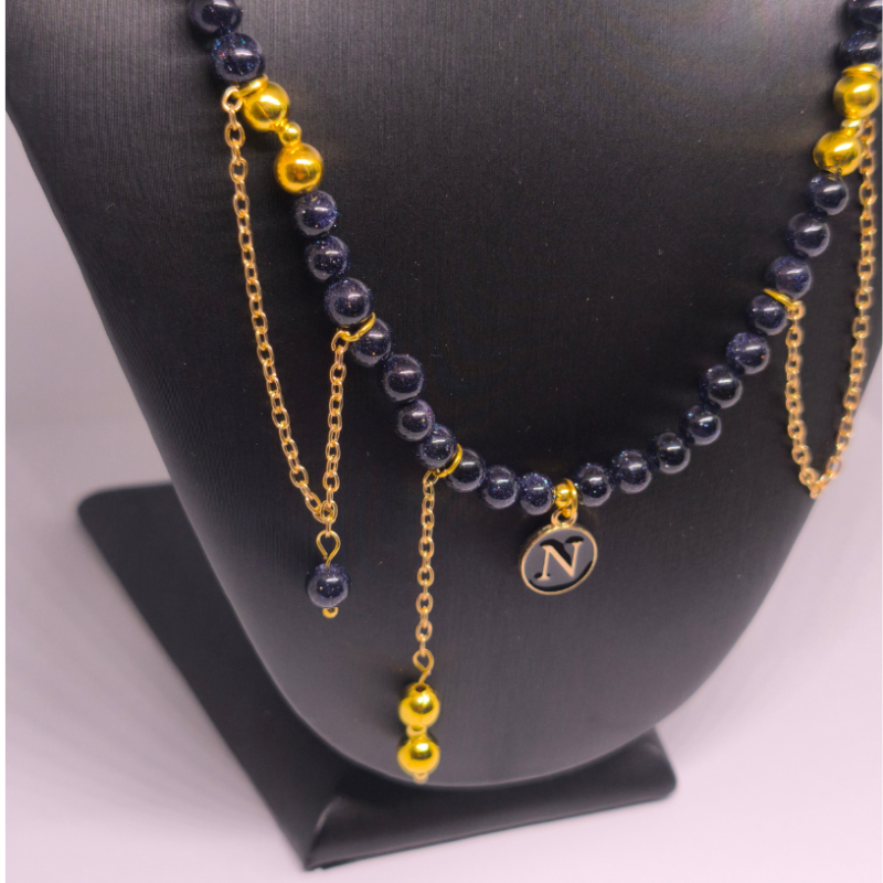 Rankų darbo kaklo papuošalas „Kairo paslaptis“