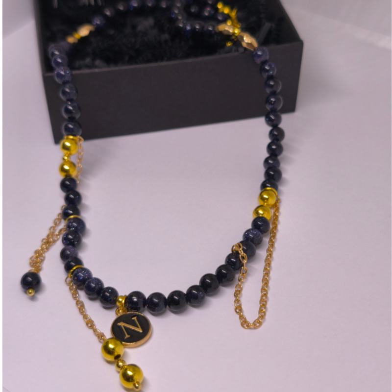 Rankų darbo kaklo papuošalas „Kairo paslaptis“