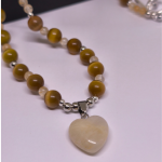 Rankų darbo kaklo papuošalas „Saulės spindesys“ Rankų darbo kaklo papuošalas „Saulės spindesys“