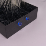 Magnetiniai auskarai „Karališkas safyras“