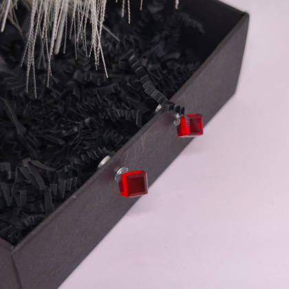 Magnetiniai auskarai „Ugnies kristalai“