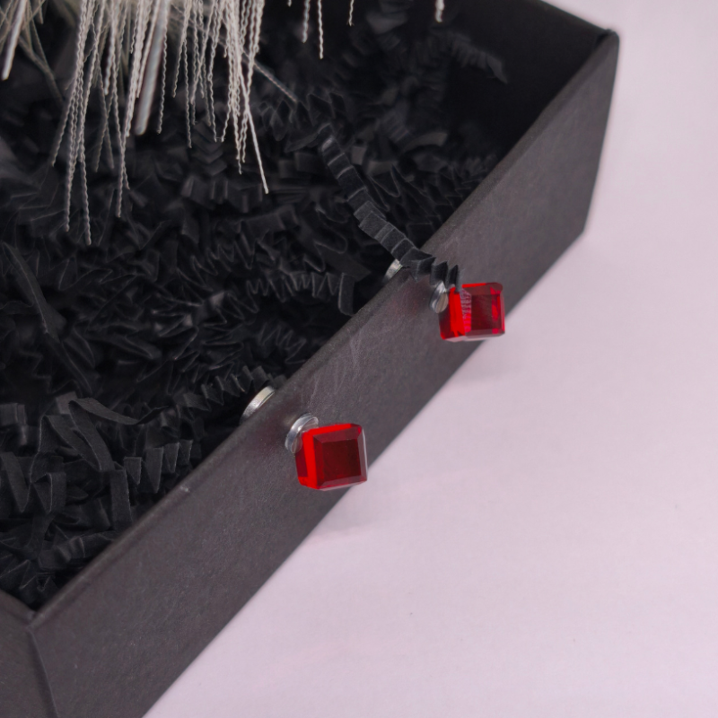 Magnetiniai auskarai „Ugnies kristalai“