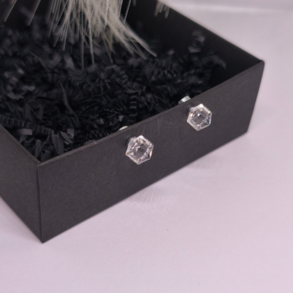 Magnetiniai auskarai „Ledo kristalai“