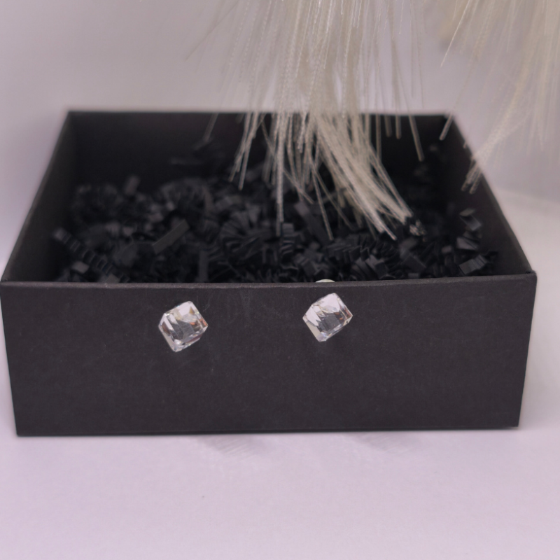 Magnetiniai auskarai „Ledo kristalai“