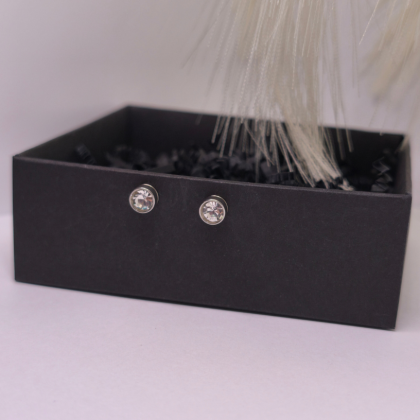 Magnetiniai auskarai „Baltasis žvilgsnis“