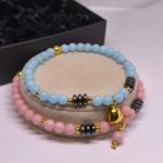 Rankų darbo apyrankės poroms „Meilės šviesa“