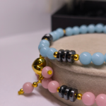 Rankų darbo apyrankės poroms „Meilės šviesa“