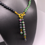 Rankų darbo vėrinys „Lavos ir rubino magija“ Rankų darbo vėrinys „Lavos ir rubino magija“