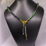 Rankų darbo vėrinys „Lavos ir rubino magija“ Rankų darbo vėrinys „Lavos ir rubino magija“