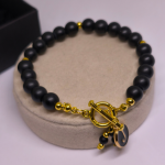 Personalizuota rankų darbo apyrankė „Juodoji prabanga“ Personalizuota rankų darbo apyrankė „Juodoji prabanga“