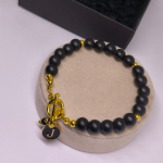 Personalizuota rankų darbo apyrankė „Juodoji prabanga“ Personalizuota rankų darbo apyrankė „Juodoji prabanga“