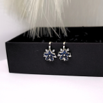 Auskarai - klipsai „Mėlynasis žiedas“