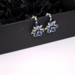 Auskarai - klipsai „Mėlynasis žiedas“