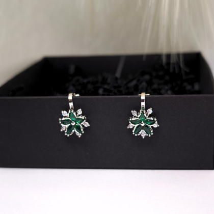 Auskarai – klipsai „Žalioji elegancija“