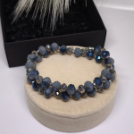 Rankų darbo papuošalų rinkinys ,,Nakties spindesys" Rankų darbo papuošalų rinkinys ,,Nakties spindesys"