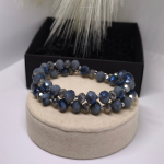 Rankų darbo papuošalų rinkinys ,,Nakties spindesys" Rankų darbo papuošalų rinkinys ,,Nakties spindesys"