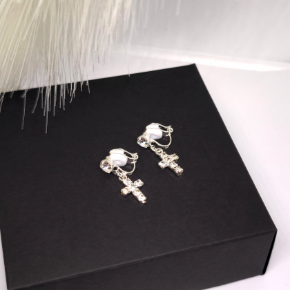 Stilingi klipsai ,,Kryželio akcentas"