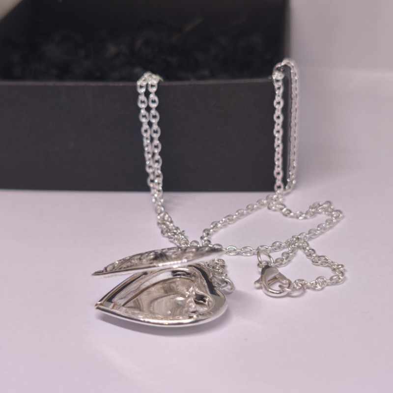 Medalionas „Sidabrinė širdis“