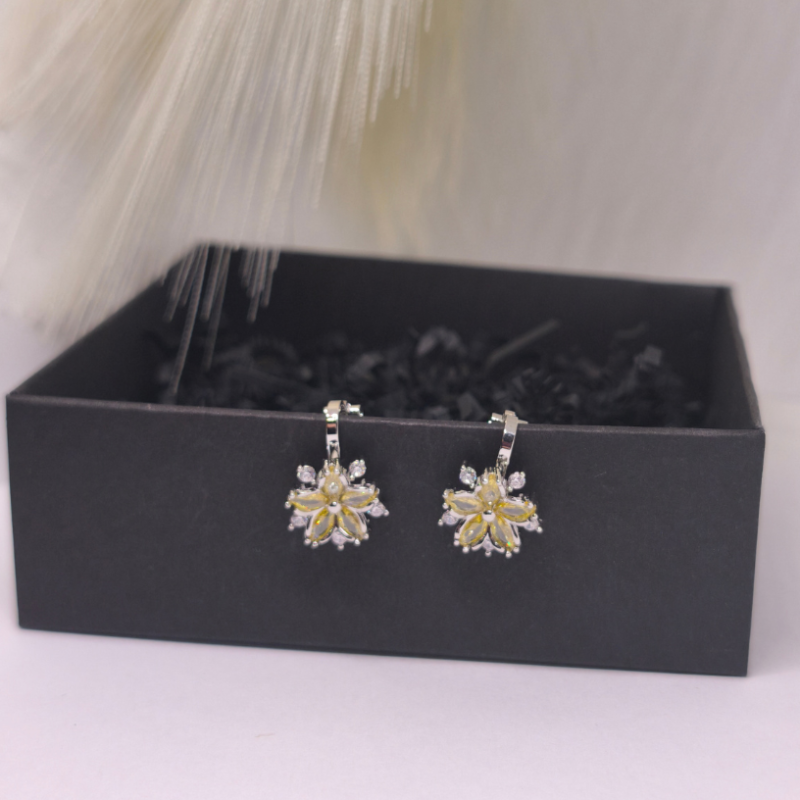 Auskarai - klipsai „Saulėta elegancija“