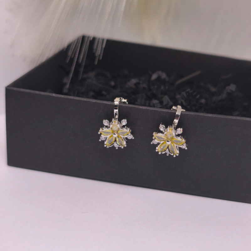 Auskarai - klipsai „Saulėta elegancija“