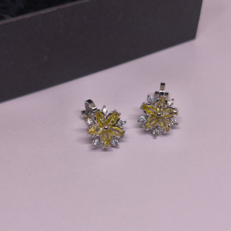 Auskarai - klipsai „Saulėta elegancija“