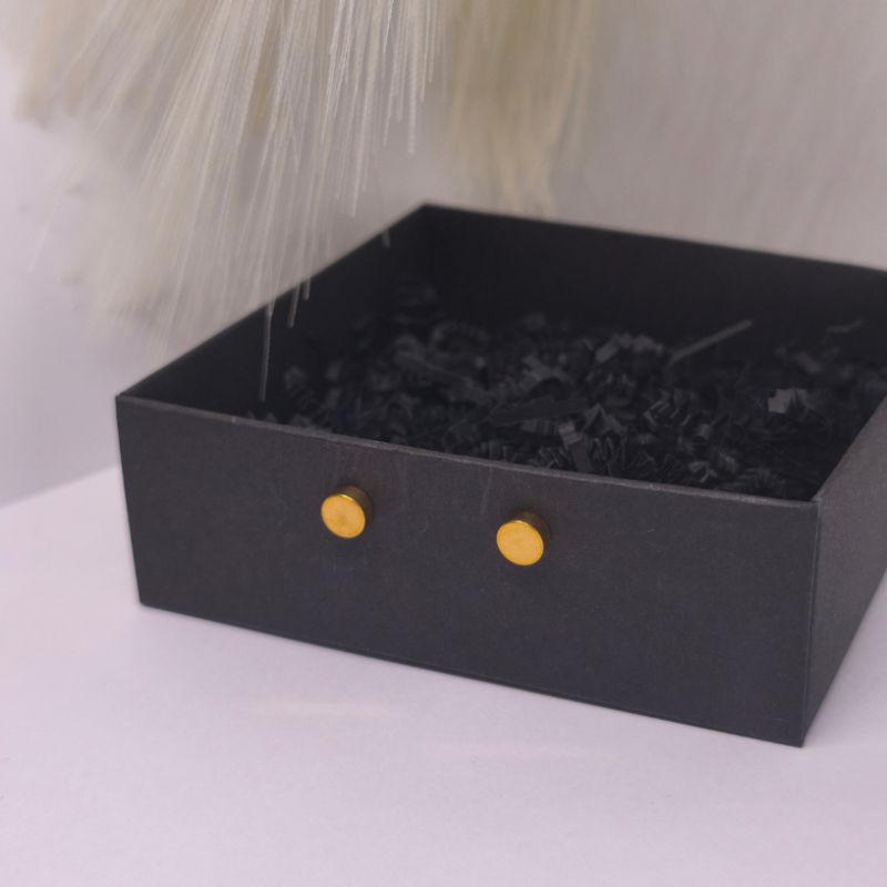 Magnetiniai auskarai „Auksinis taškas“