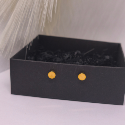 Magnetiniai auskarai „Auksinis taškas“