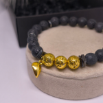 Rankų darbo apyrankių rinkinys porai „Lavos pažadas“