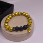 Rankų darbo apyrankių rinkinys porai „Lavos pažadas“