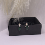 Auskarai – klipsai „Žalieji lašeliai“