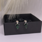 Auskarai – klipsai „Žalieji lašeliai“