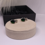 Auskarai – klipsai „Žalieji lašeliai“