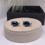 Auskarai – klipsai „Safyro lašas“