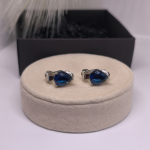 Auskarai – klipsai „Safyro lašas“