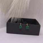 Auskarai – klipsai „Žalioji elegancija“