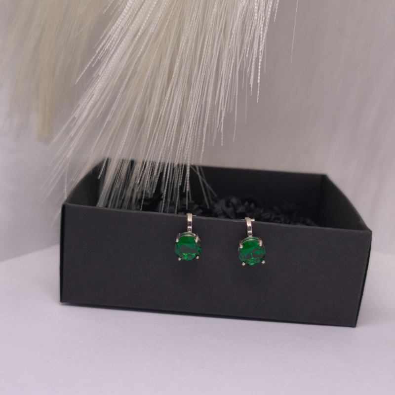 Auskarai – klipsai „Žalioji elegancija“