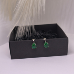 Auskarai – klipsai „Žalioji elegancija“